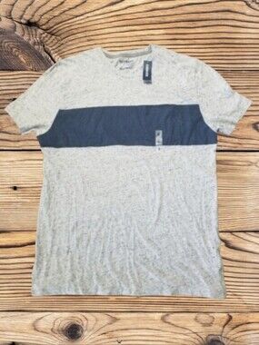 NWT-OLD NAVY MENS LARGE BLUE & GRAY POCKET T-SHIRT